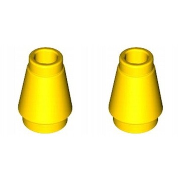 LEGO 4589b Stożek 1x1 Żółty 4525464 2szt NOWE