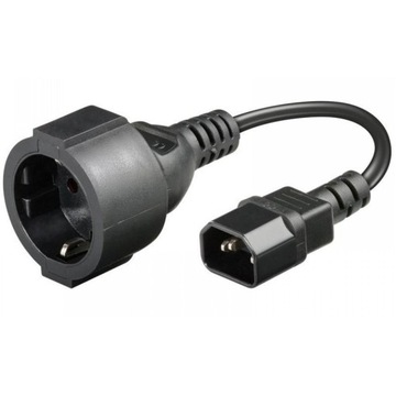 Adapter Zasilania C14 na Schuko F Gniazdo 23cm