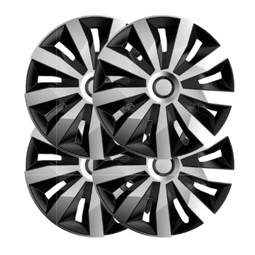 1szt 16 CALI KOŁPAK PENTA SILVER BLACK EMBLEMAT