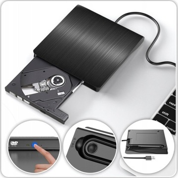 ВНЕШНИЙ USB 3.0 ЗАПИСЫВАТЕЛЬ CD-R/DVD-ROM/RW ПОРТАТИВНЫЙ ПРОИГРЫВАТЕЛЬ