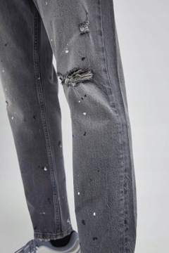 JEANS PRINT SG4 XXJ__31 PULL & BEAR SPODNIE