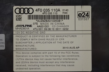 CD-ЧЕЙНДЖЕР 4F0035110A AUDI A6 C6 ОРИГИНАЛ