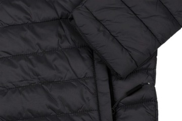 4F КУРТКА МУЖСКАЯ СТЕГАНАЯ ЧЕРНАЯ ЗИМНЯЯ ТЕПЛАЯ С КАПЮШОНОМ, ПУХ, РАЗМЕР. М