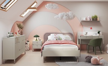 HARMONY HR-07 прикроватная тумбочка с ящиками - кашемир/трюфель