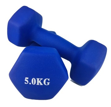 Hantelki do ćwiczeń 2x5kg Ciężarki Hantle 10kg