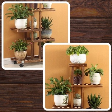 ДЕРЕВЯННАЯ ПОДСТАВКА ДЛЯ ЦВЕТОВ ПОДСТАВКА ДЛЯ ЦВЕТОВ ПОЛКА 113 см МНОГОУРОВНЕВАЯ