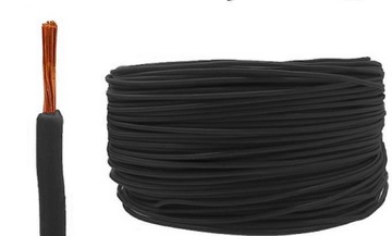 Przewód kabel LgY 1x0,5mm² czarny jednożyłowy 5m