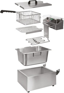 Электрическая фритюрница 2x8 л 13