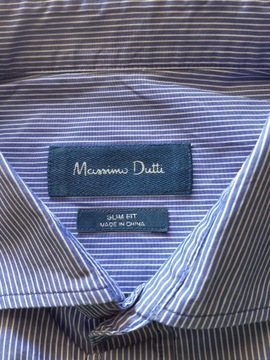 koszula niebieska w prążki Massimo Dutti