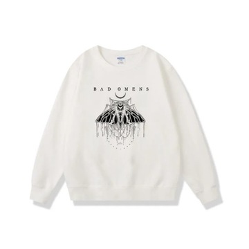 Bad Omens Print Sweatshirt Funny Moth Graphic Pull