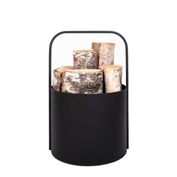 КРУГЛАЯ ДЕРЕВЯННАЯ КОРЗИНА 38 СМ, НОВАЯ БОЛЬШАЯ ДЛЯ ДЕРЕВЯННОГО КАМИНА