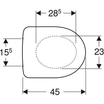 СИДЕНЬЕ ДЛЯ УНИТАЗА GEBERIT SELNOVA, НИЖНЕЕ КРЕПЛЕНИЕ