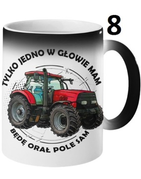 KUBEK MAGICZNY CIEKAWY CIĄGNIK TRAKTOR NAPIS WZORY