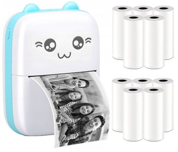 DRUKUŚ МИНИ ПОРТАТИВНЫЙ ТЕРМОПРИНТЕР ДЛЯ ФОТОГРАФИЙ + 11 РОЛИКОВ