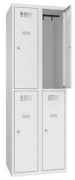 4-skrytkowa szafa metalowa na podręczniki szkolne