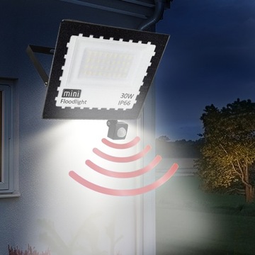 ГАЛОГЕННЫЙ СВЕТОДИОДНЫЙ 30ВТ ТОНКИЙ ДАТЧИК ДВИЖЕНИЯ ПРОЖЕКТОРА НАРУЖНЫЙ ДЛЯ СКЛАДА