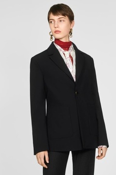 ZARA ELEGANCKA MARYNARKA WEŁNA CZARNA OVERSIZE 40 42 L XL NOWA WIOSNA 2024