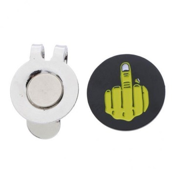 2x Gesture Removable Golf Ball Marker with Hat Clip Portable And Durable