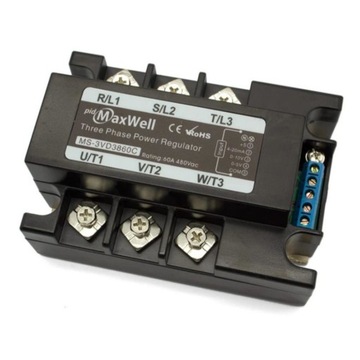 Półprzewodnikowy regulator mocy SSR 60A 3-Faz 4-20mA 0-5V 0-10V POT.
