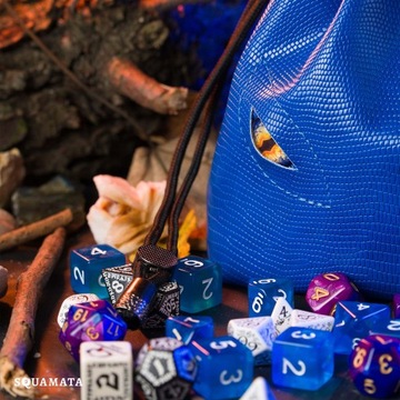 Мешок синего дракона из искусственной кожи с подкладкой DND D&D RPG Dice