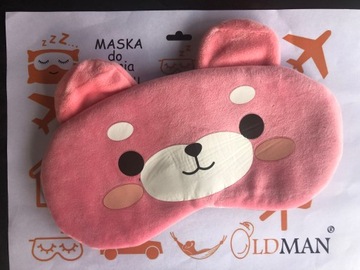 МАСКА ДЛЯ ВЕК ДЛЯ СНА РЕЛАКСАЦИЯ СНА плюшевый мишка розовый OLDMAN PLUSH