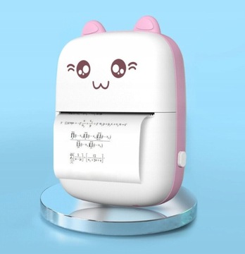 DRUKUŚ CAT ТЕРМОПРИНТЕР МИНИ ПОРТАТИВНЫЙ ПРИНТЕР +1 РУЛОН БУМАГИ