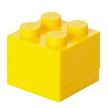 LEGO Pojemnik 4 MINI Klocek Pudełko ŻÓŁTY