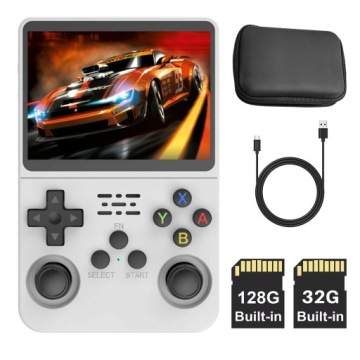 ПОРТАТИВНАЯ РЕТРО МОБИЛЬНАЯ ИГРОВАЯ КОНСОЛЬ 15000 ИГР LINUX 64GB GAMEBOY БЕЛЫЙ