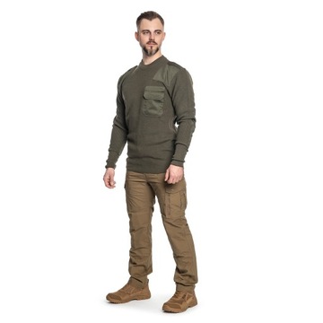 Sweter Bluza Golf ciepły wojskowy wełniany Mil-Tec BW Pullover OLIVE 50