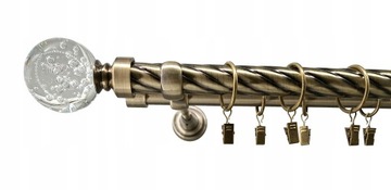 KARNISZ PODWÓJNY TWISTER fi25+19mm KULA 140cm
