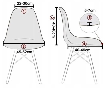 ЧЕХОЛ Чехлы на СКАНДИНАВСКИЙ СТУЛ 4 ШТ Велюр ТЕМНО-СИНИЙ