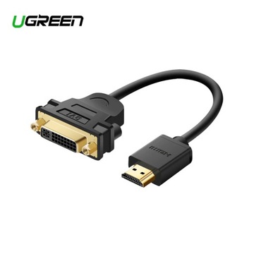 Кабель-переходник DVI (м) - HDMI (гнездо) 0,15 м Ugreen 20118 Черный