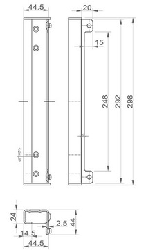 ЗАЩЕЛКА, ДОВОДЧИК ДЛЯ УЗКИХ КАССЕТ, ПРИВИНЧЕННЫЙ, ОЦИНКОВАННЫЙ