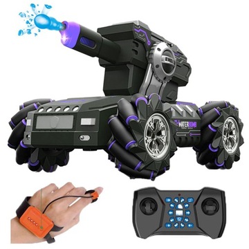 CZOŁG ZDALNIE STEROWANY GESTAMI + 2 PILOTY AUTO RC STRZELA KULKAMI DRIFT