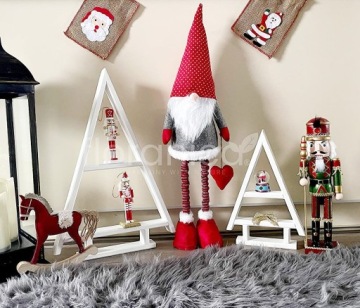 Деревянные елочные игрушки из сосны, 2 шт., белые