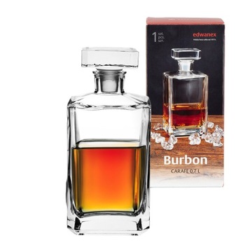 Karafka kwadratowa do whisky nalewki alkoholi Edwanex 700 ml Prezent