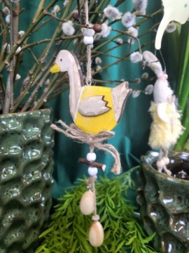 ДЕРЕВЯННЫЙ КУЛОН УТКА 8 × 28 см