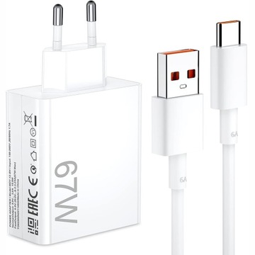 ŁADOWARKA DO XIAOMI 67W SZYBKA CHARGE + USB -C 1M
