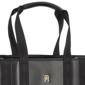 Torebka Damska Tommy Hilfiger Identity Med Tote AW0AW15569 BDS Czarna