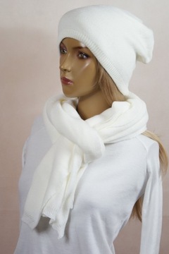 KOMPLET CZAPKA bez pompona + SZALIK # 64