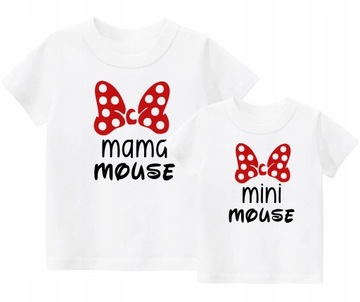 ZESTAW 2 KOSZULKI MAMA CÓRKA Minnie Mouse prezent