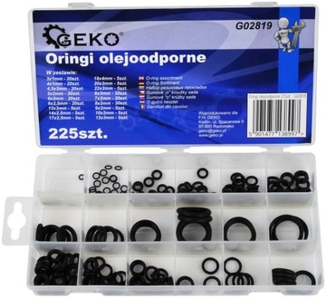 ORINGI OLEJOODPORNE USZCZELKA O-RING zestaw 225