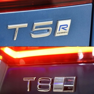 ЭМБЛЕМА Volvo T5 — серебристая