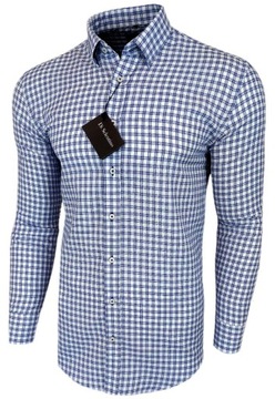 Di Selentino Koszula męska Kratka SLIM FIT Bawełna r. 39 / M