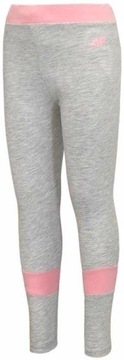 LEGGINSY DZIEWCZĘCE 4F _ JLEG002 _ szary _ r. 164