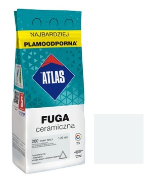 ATLAS FUGA CERAMICZNA 1-20MM 200 ZIMNY BIAŁY 2KG