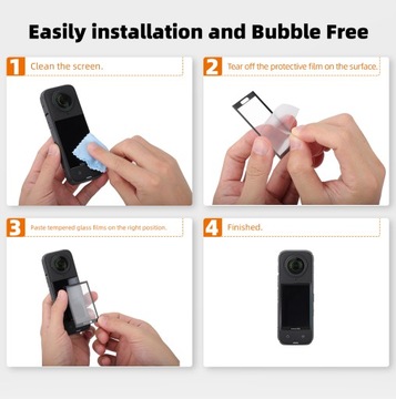 2X OCHRANIACZ EKRANU SZKŁO HARTOWANE ZAKRZYWIONY EKRAN DLA INSTA360 X4