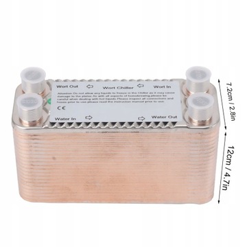 40-пластинчатый теплообменник, резьба NPT1/2