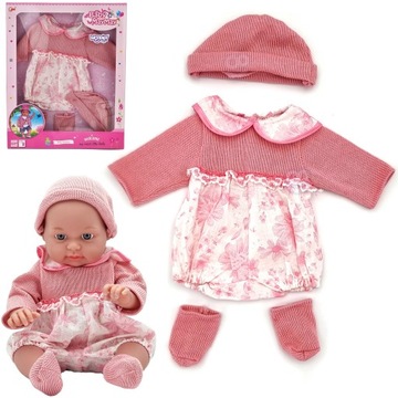 UBRANKA BOBAS REBORN SUKIENKA CZAPECZKA ZESTAW DLA LALKI 43-46 cm WOOPIE