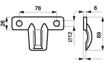 КНОПКА CLAAS MERCATOR PROTECTOR КНОПКА 76мм 500053